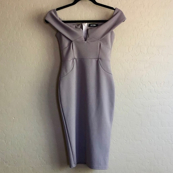 Missguided Dress lavender off shoulder mini - Picture 2 of 11